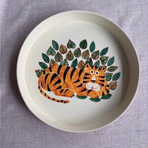 RODNEY PEPPE METAL TRAY - TIGER PATTERN (BY CROWN MERTON)